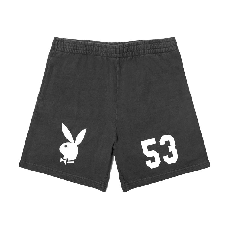 Bermudas Playboy 1953 Sweats Hombre Negros | 8305-KTDGI