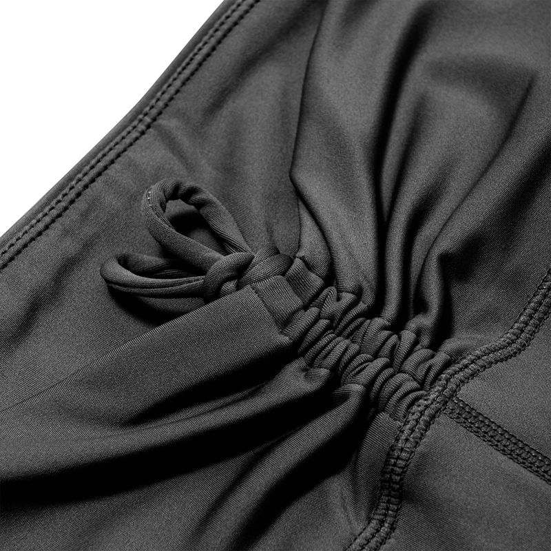 Bermudas Playboy Active Tie Ruched Bikes Mujer Negros | 0357-TLRXG