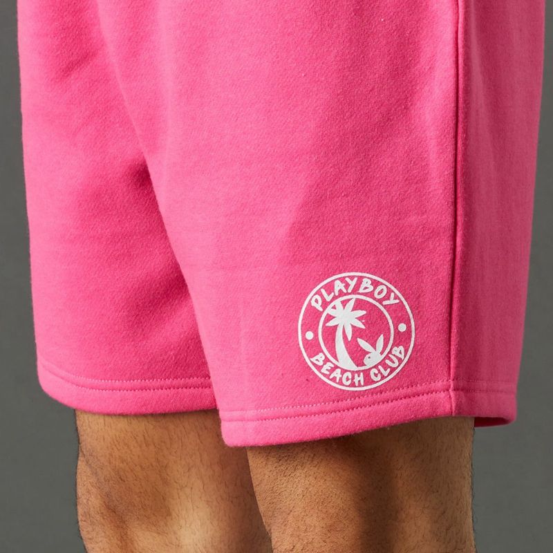 Bermudas Playboy Beach Club Graphic Hombre Rosas | 6407-XZWUT