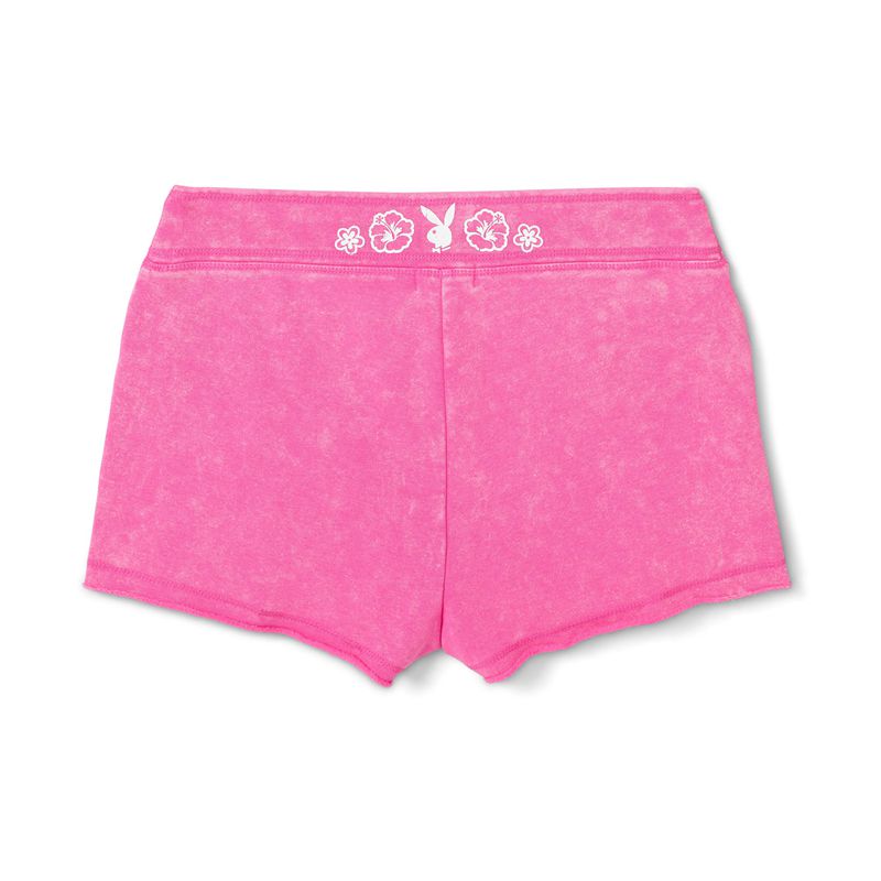 Bermudas Playboy Beachs Mujer Rosas | 8103-YTHSN