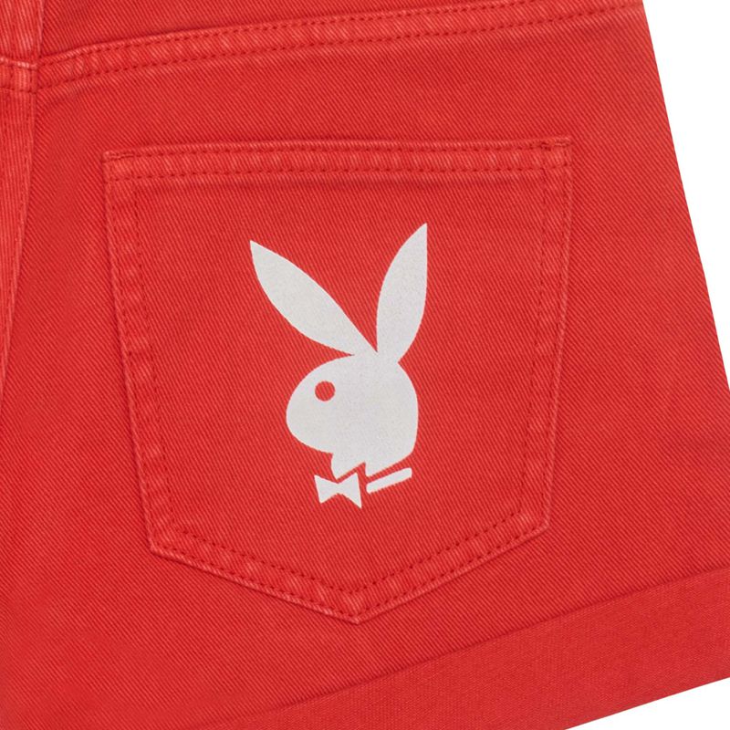 Bermudas Playboy Bright Bunnys Mujer Rojos | 6049-JZMWA