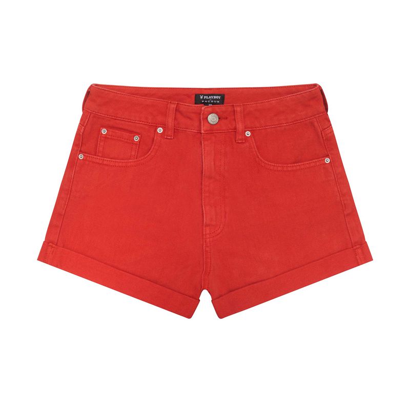 Bermudas Playboy Bright Bunnys Mujer Rojos | 6049-JZMWA