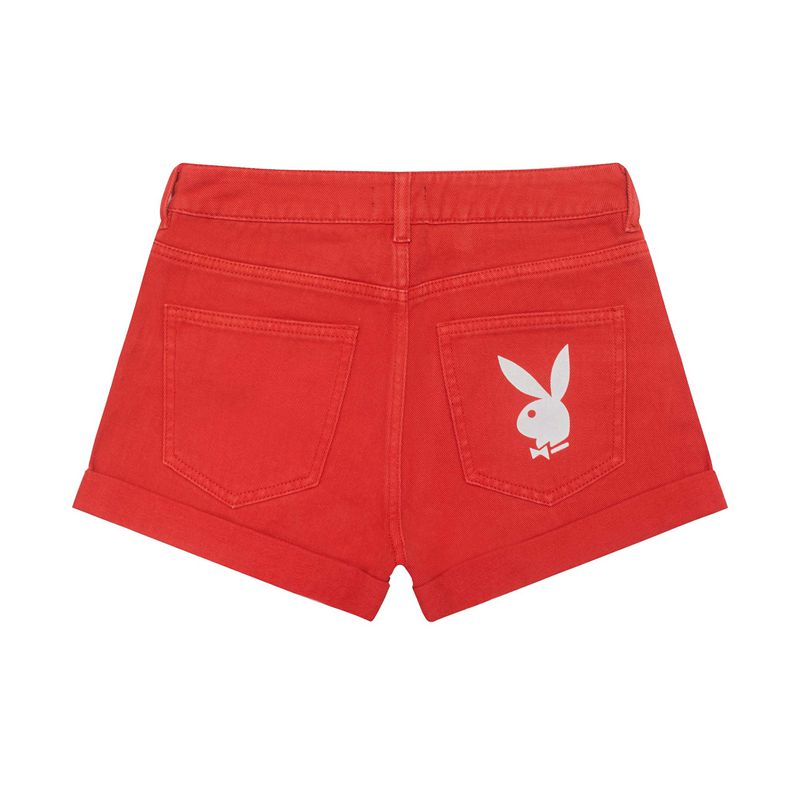 Bermudas Playboy Bright Bunnys Mujer Rojos | 6049-JZMWA