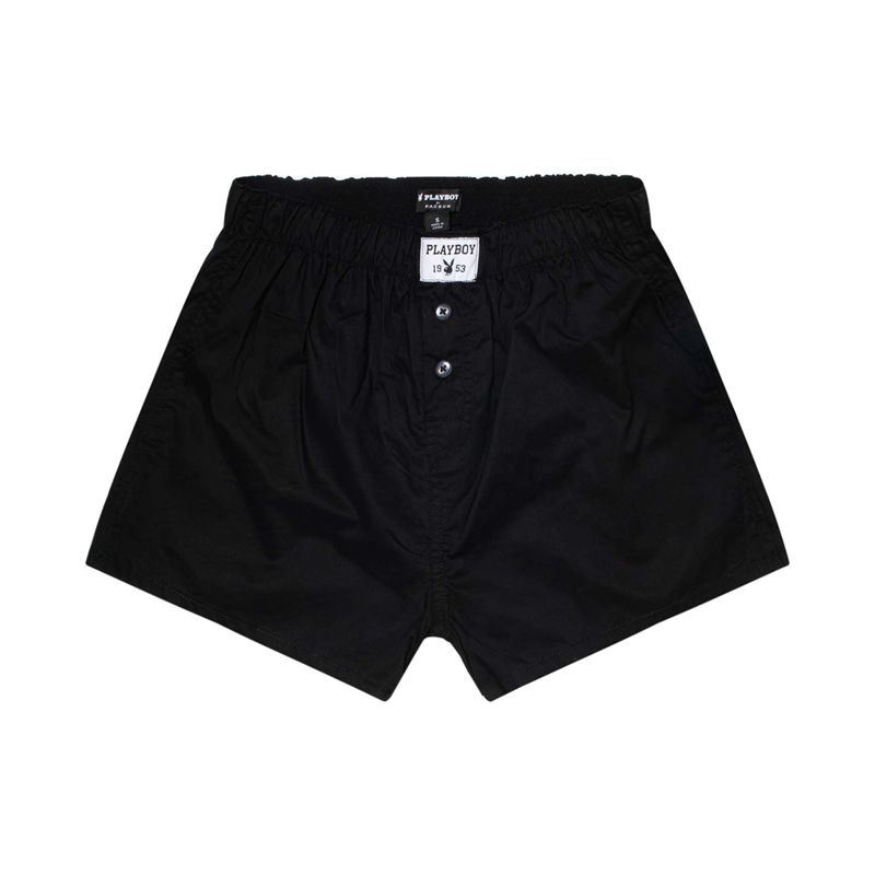 Bermudas Playboy Bunny Boxers Mujer Negros | 9167-FOTIG