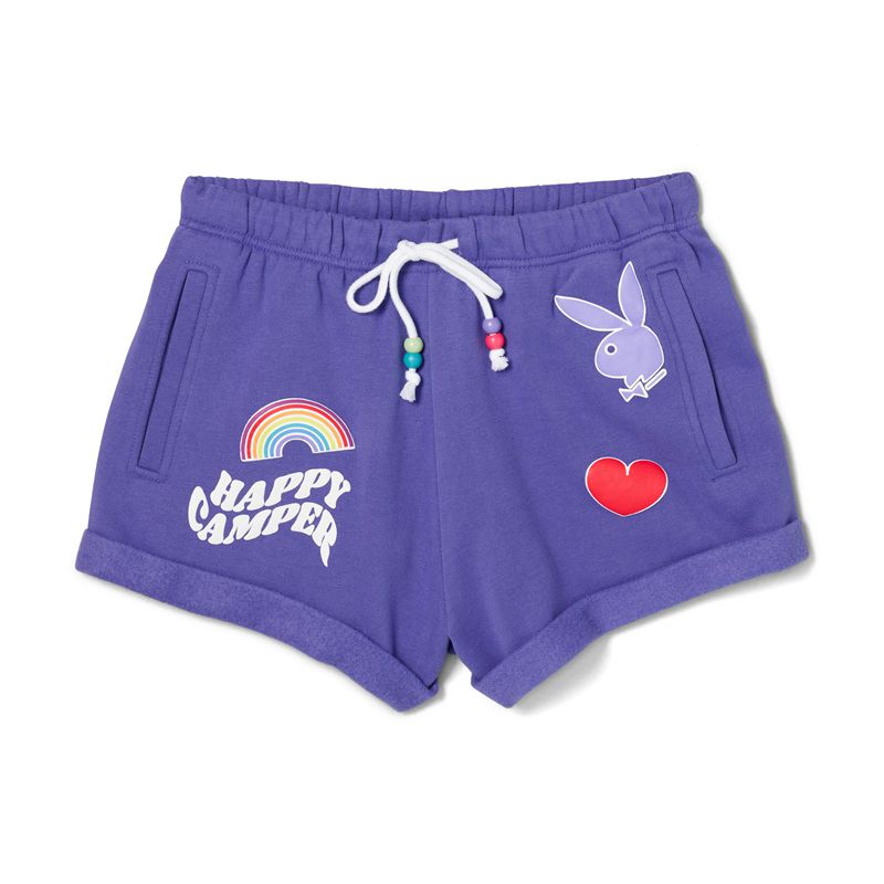 Bermudas Playboy Cabin Fever Sweats Mujer Morados | 9152-GAXSO