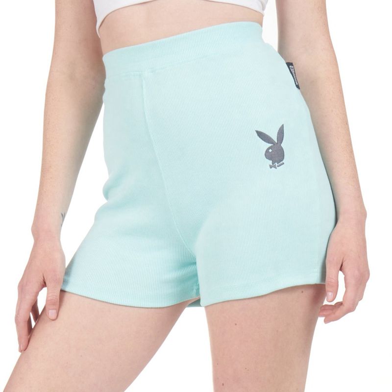 Bermudas Playboy Classic Biking Mujer Negros | 8517-OUBVI