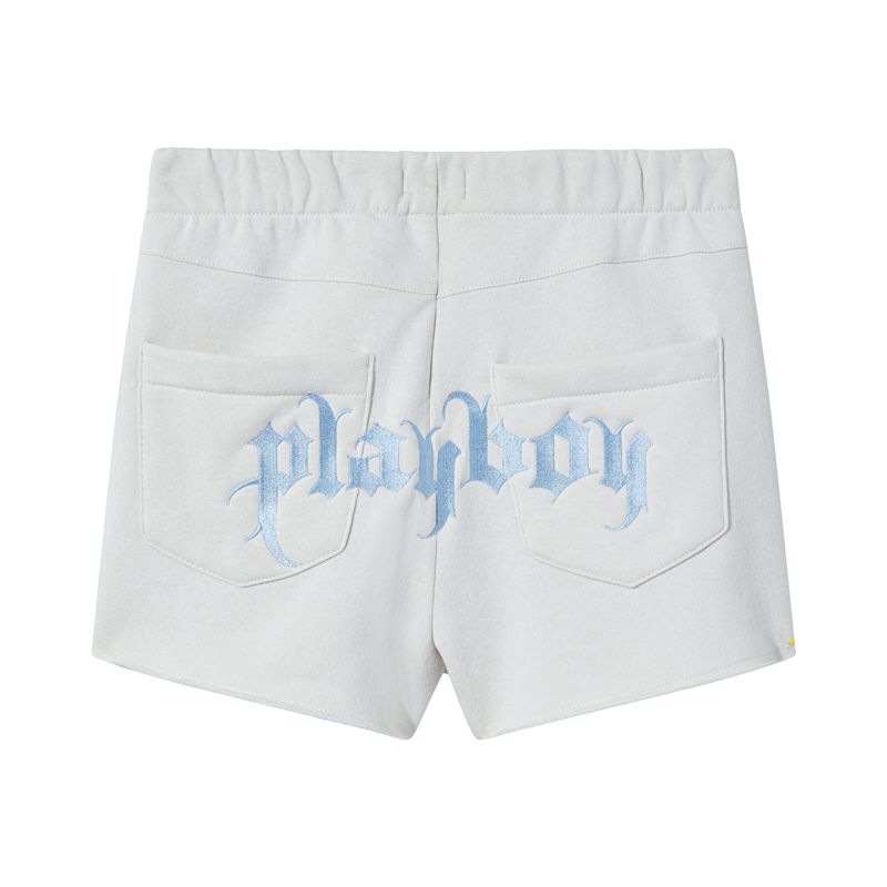 Bermudas Playboy Club Sweat Mujer Blancos | 9028-XSIAZ