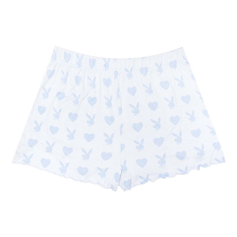 Bermudas Playboy Heart Bunny Sleeps Mujer Morados Oscuro | 0875-XEQCA