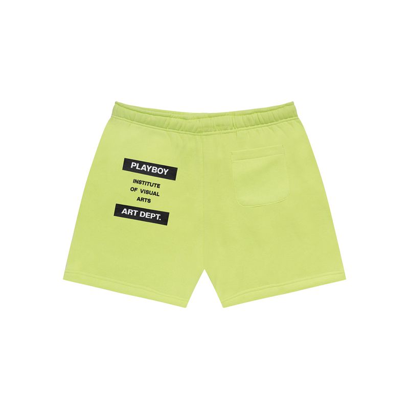 Bermudas Playboy Invite Only Sweats Hombre Verdes | 5208-ETWFR