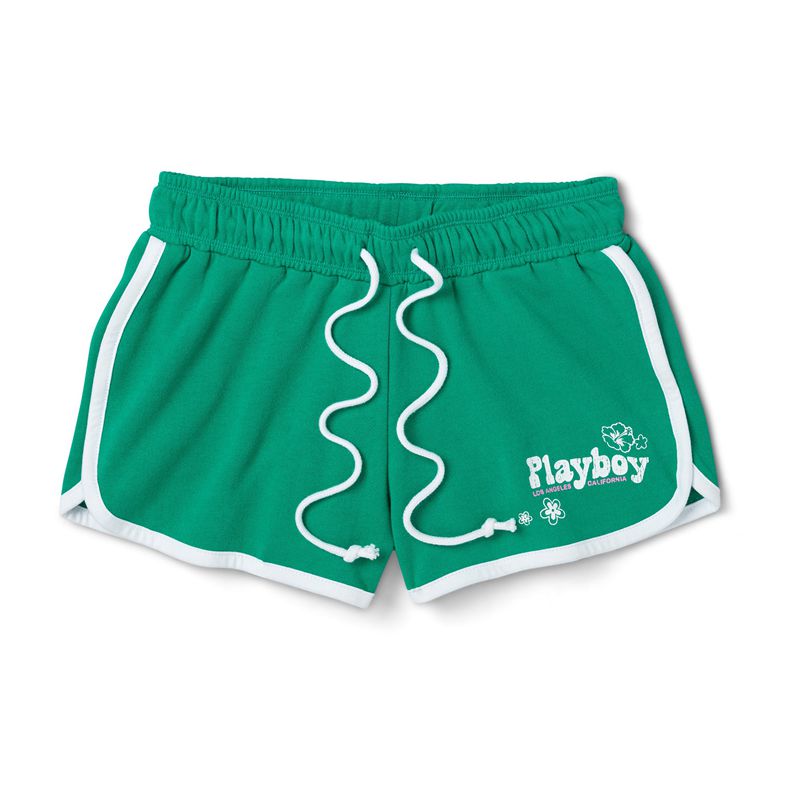 Bermudas Playboy Island Dolphins Mujer Blancos Verdes | 2163-EZRMG