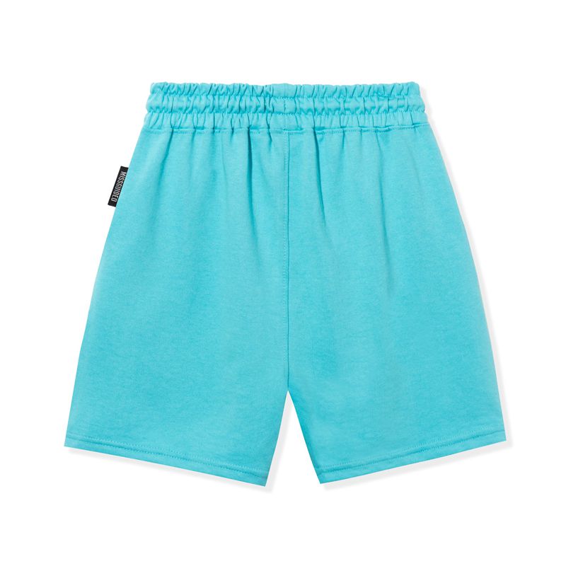 Bermudas Playboy Logo Boyfriend Mujer Azules Claro | 1602-OMLFG