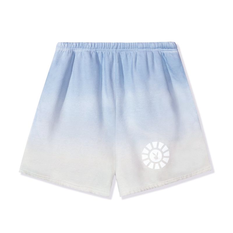 Bermudas Playboy Ombre Sunburst Sweat Hombre Blancos Azules | 6721-KTGFO