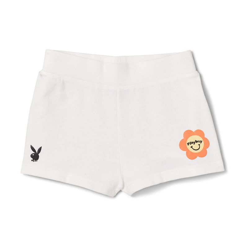 Bermudas Playboy Playtimes Mujer Blancos | 2396-WBJCO