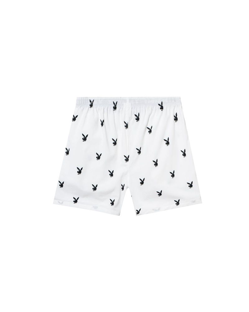 Bermudas Playboy Repeating Rabbit Head Lounge Hombre Azules | 1239-VJTSQ