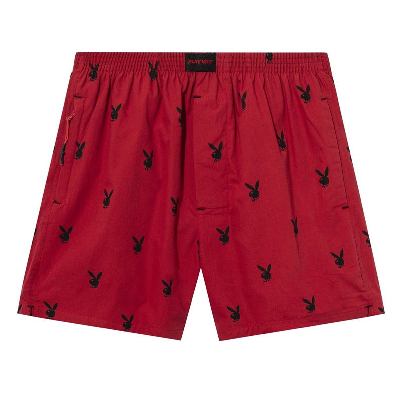 Bermudas Playboy Repeating Rabbit Head Lounge Hombre Azules | 1239-VJTSQ