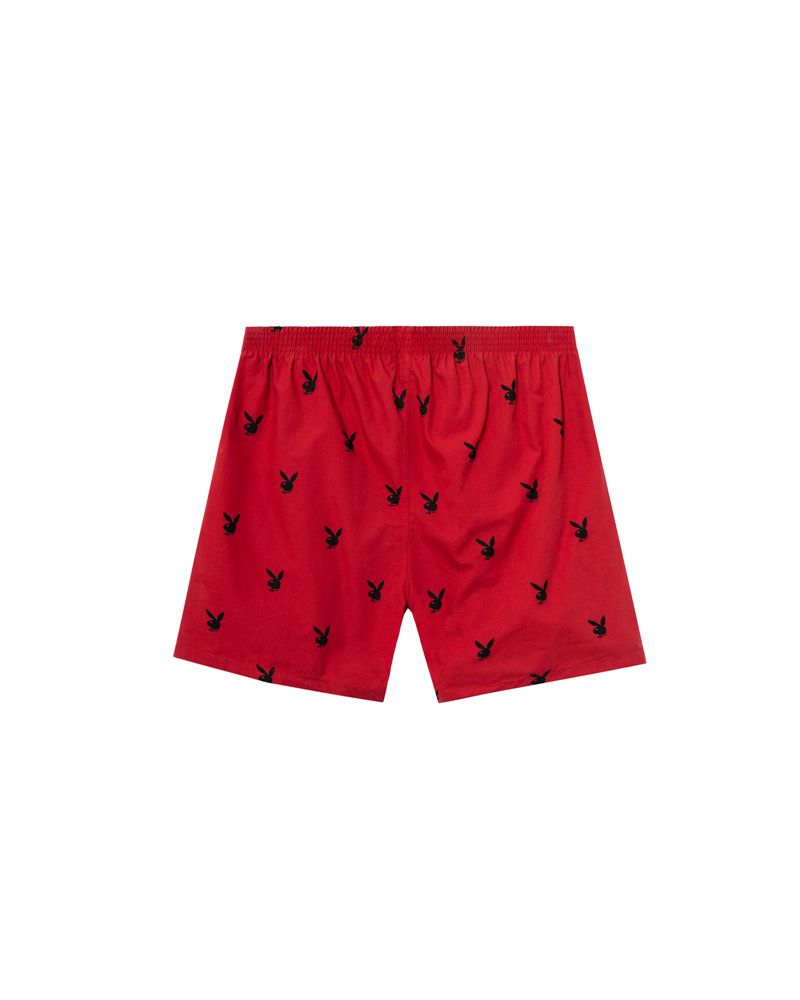 Bermudas Playboy Repeating Rabbit Head Lounge Hombre Azules | 1239-VJTSQ