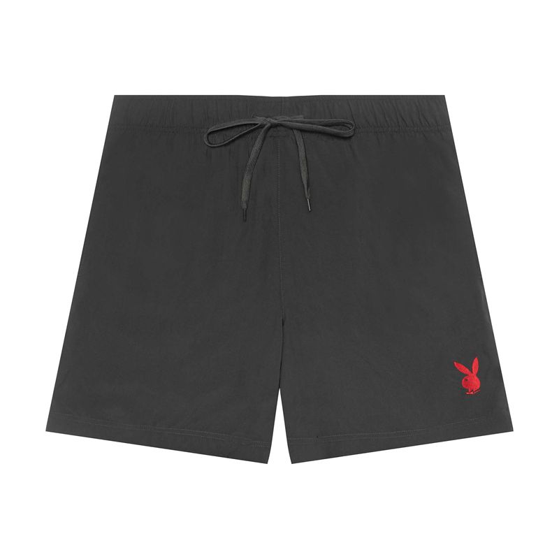 Bermudas Playboy Retreat Hombre Negros | 2563-JXLPB