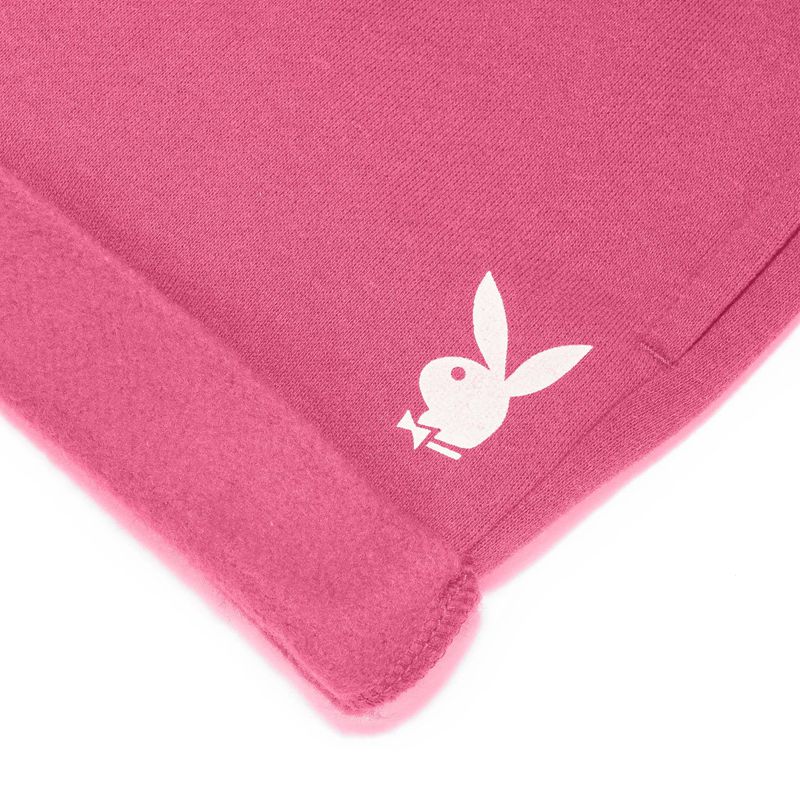 Bermudas Playboy Rolled Sweat Mujer Rosas | 4201-PQCLW