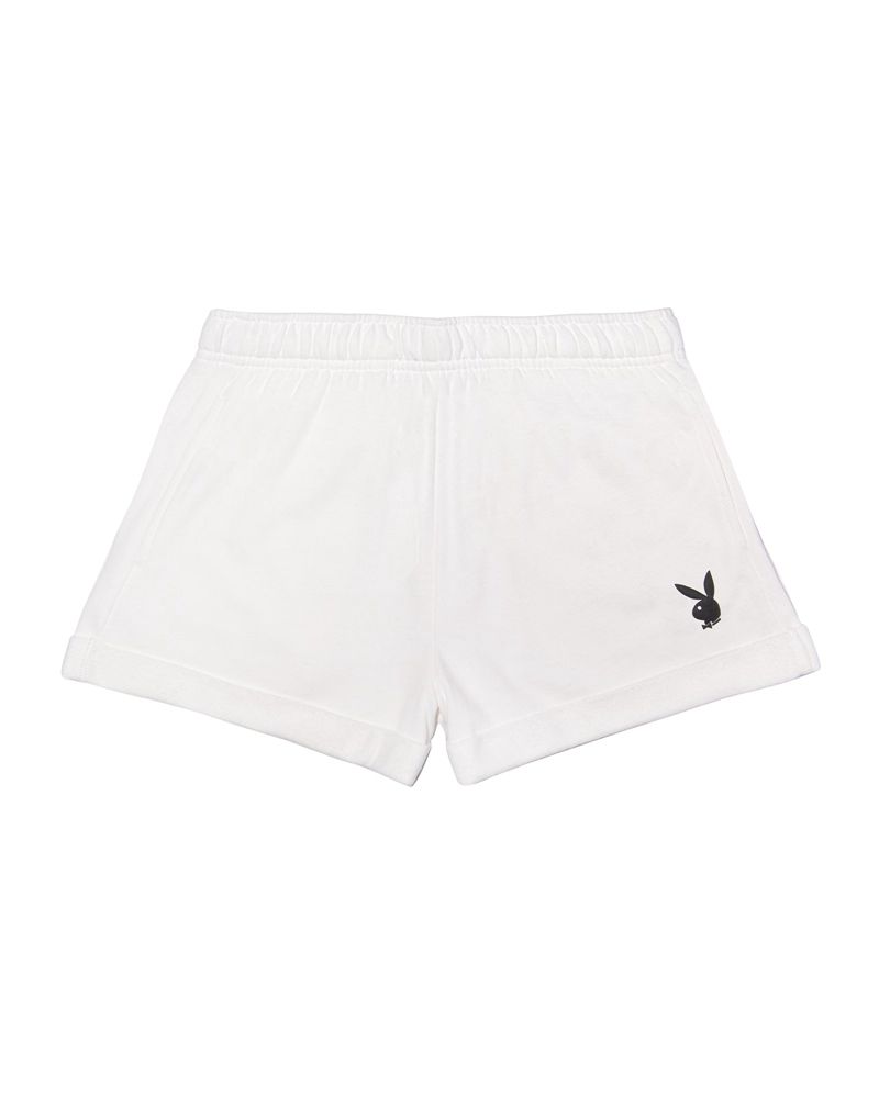 Bermudas Playboy Rolled Sweat Mujer Rosas | 4201-PQCLW