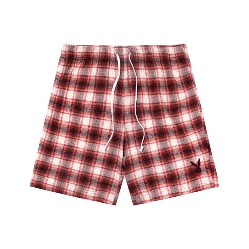 Bermudas Playboy State Line Flannel Hombre Rojos | 1285-WGBRM