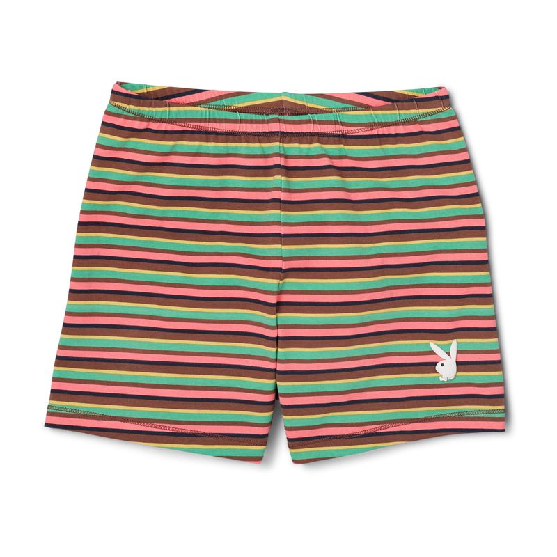 Bermudas Playboy Striped Bikers Mujer Multicolor | 5873-ODUWM