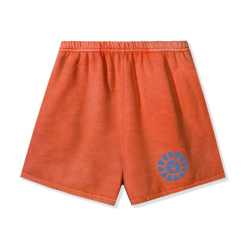 Bermudas Playboy Sunburst Club Sweat Mujer Naranjas | 1468-ZQCVO