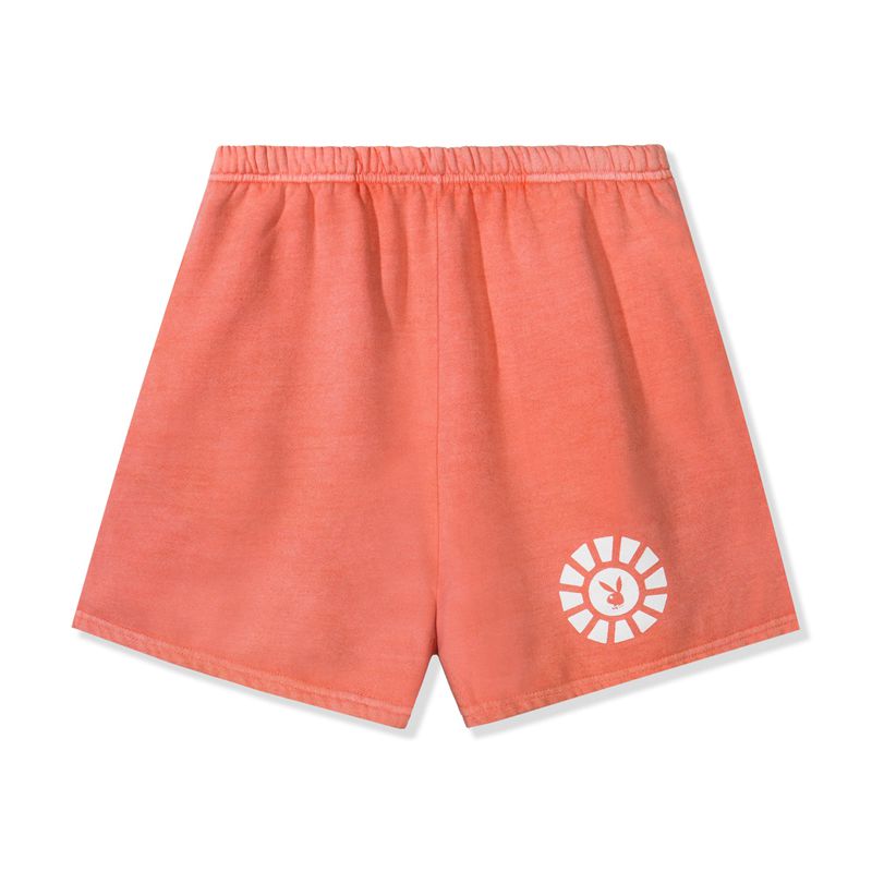 Bermudas Playboy Sunburst Graphic Sweat Hombre Coral Blancos | 2876-OPUWG