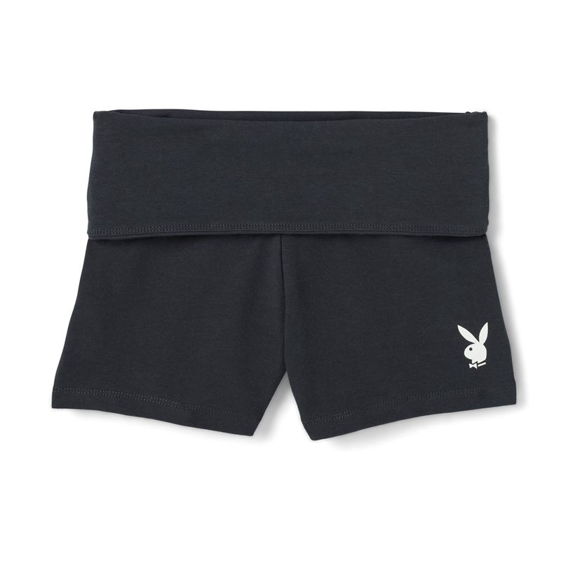 Bermudas Playboy Sunset Fold-Overs Mujer Negros | 7526-LPYTW