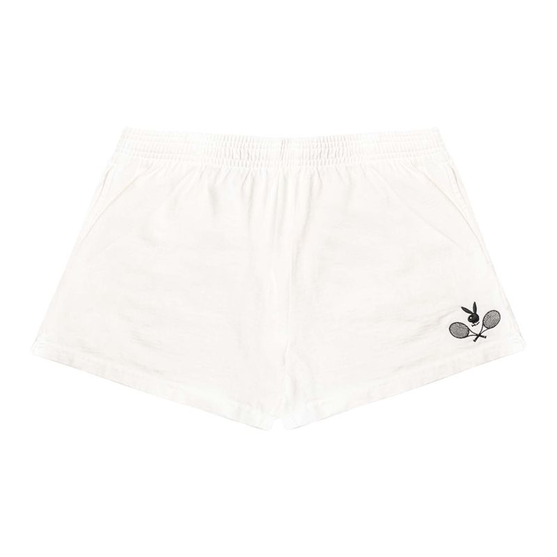 Bermudas Playboy Tenis Club Hombre Blancos | 8624-FHJBO