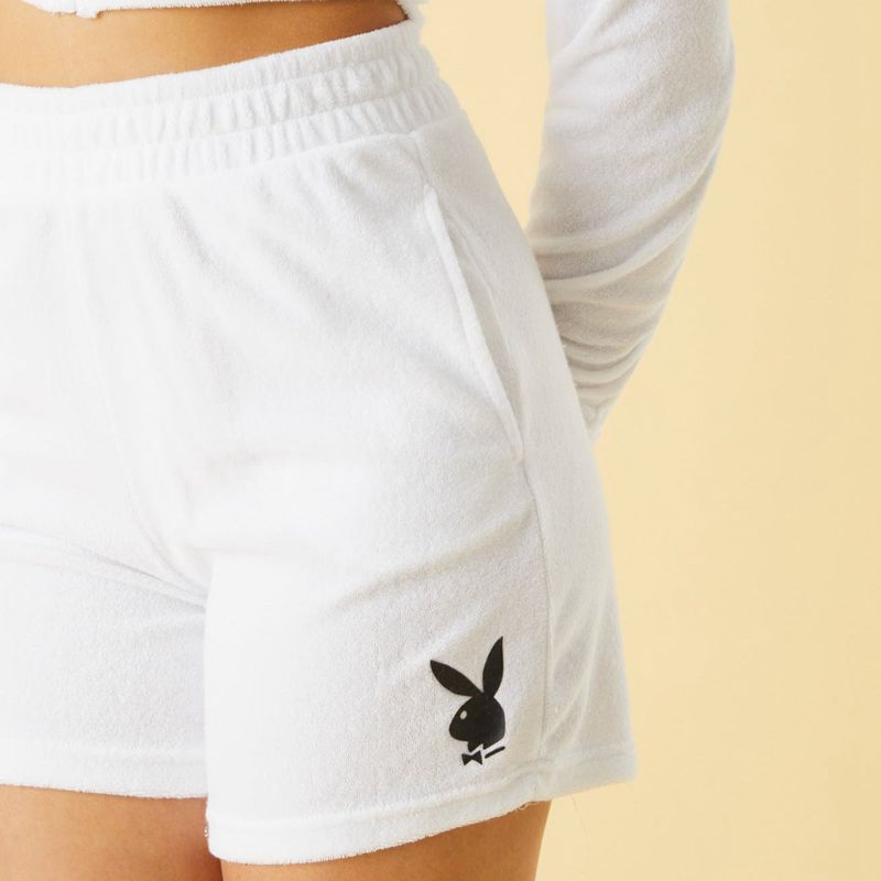 Bermudas Playboy Terry Longline Mujer Marrom | 8073-SDEVW