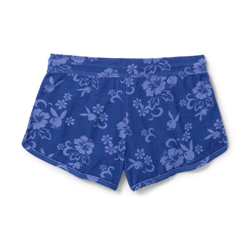 Bermudas Playboy Tropicana Terry Sweats Mujer Azules | 5917-XDZNB