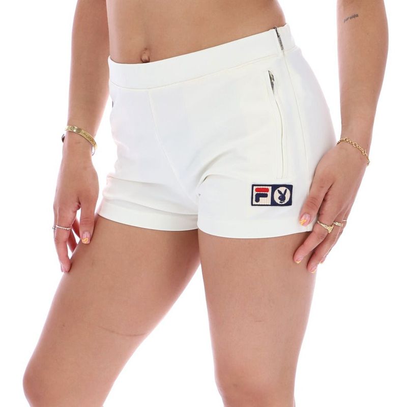 Bermudas Playboy X Fila Jeana Mujer Blancos | 1570-HALCI