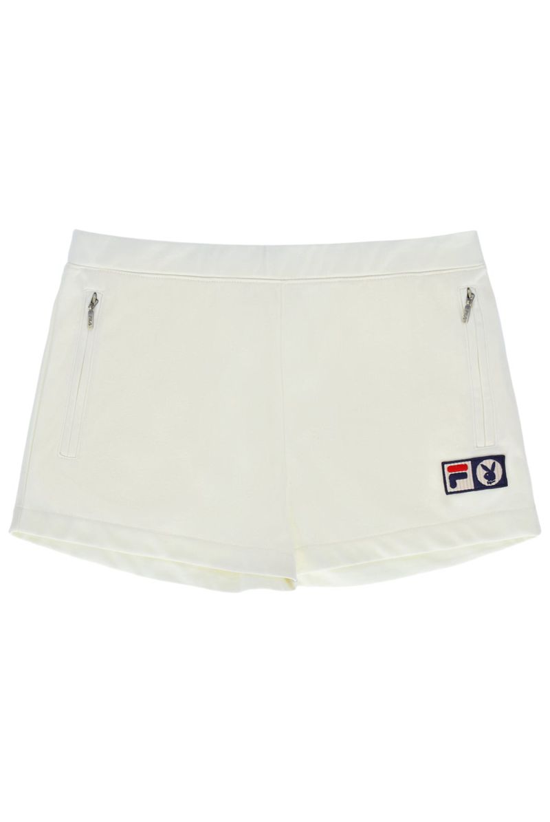 Bermudas Playboy X Fila Jeana Mujer Blancos | 1570-HALCI