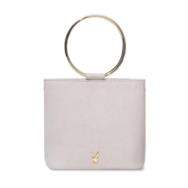 Bolsas De Mano Playboy Cuero Ring Clutch Mujer Creme | 4982-GKWRM