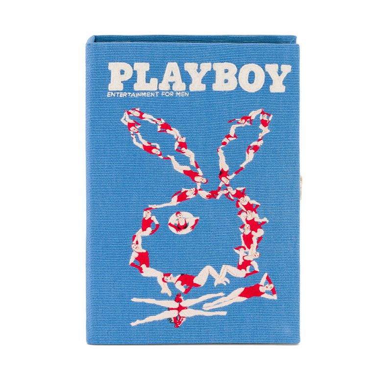 Bolsas De Mano Playboy Olympia Le-Tan July-August 2013 Cover Clutch Mujer Azules | 7831-MVSAL