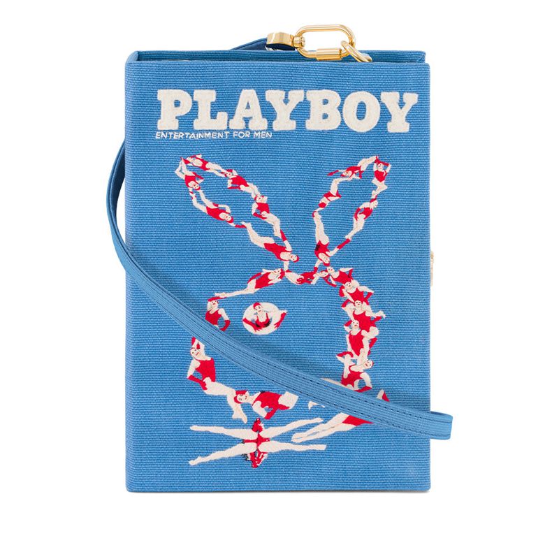 Bolsas De Mano Playboy Olympia Le-Tan July-August 2013 Cover Clutch Mujer Azules | 7831-MVSAL