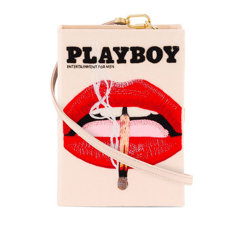 Bolsas De Mano Playboy Olympia Le-Tan November 2013 Cover Clutch Mujer Rojos Naranjas | 5781-UQBLY