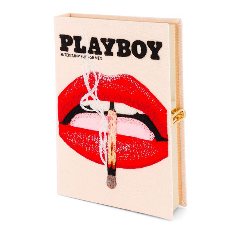 Bolsas De Mano Playboy Olympia Le-Tan November 2013 Cover Clutch Mujer Rojos Naranjas | 5781-UQBLY