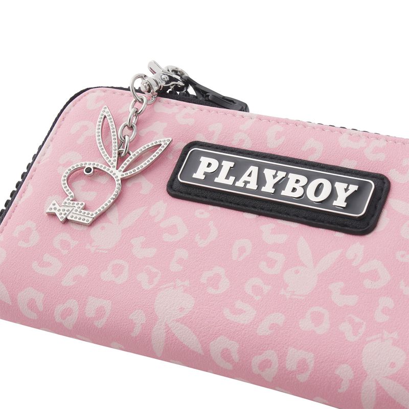 Bolsas De Mano Playboy Pink Cheetah Zip Wallet Mujer Rosas | 5764-LQKCP