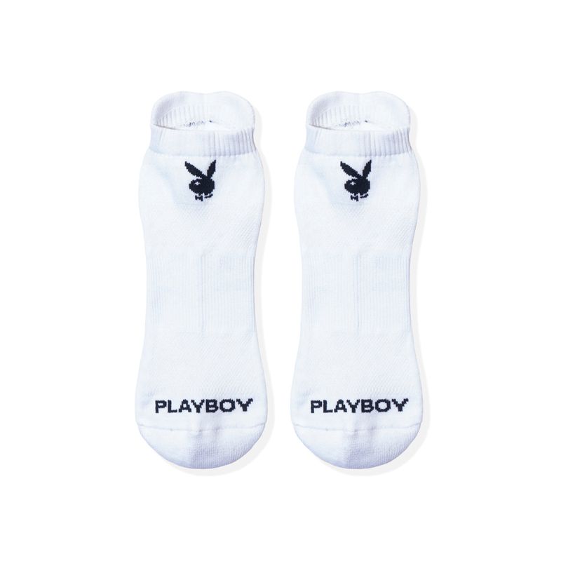 Calcetines Playboy Corta Rabbit Head Atléticos Hombre Negros | 9351-NPZYO