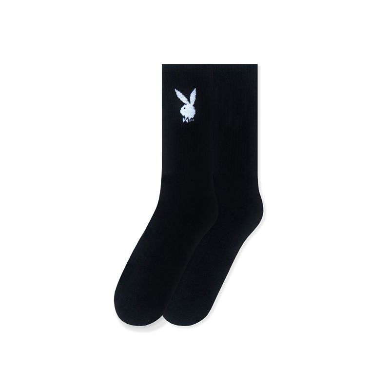 Calcetines Playboy Crew Hombre Blancos | 3657-QYXZU