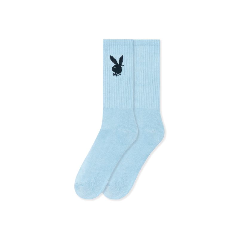 Calcetines Playboy Crew Hombre Blancos | 3657-QYXZU