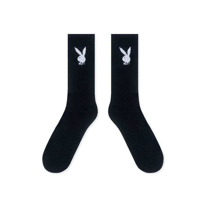 Calcetines Playboy Crew Hombre Blancos | 3657-QYXZU