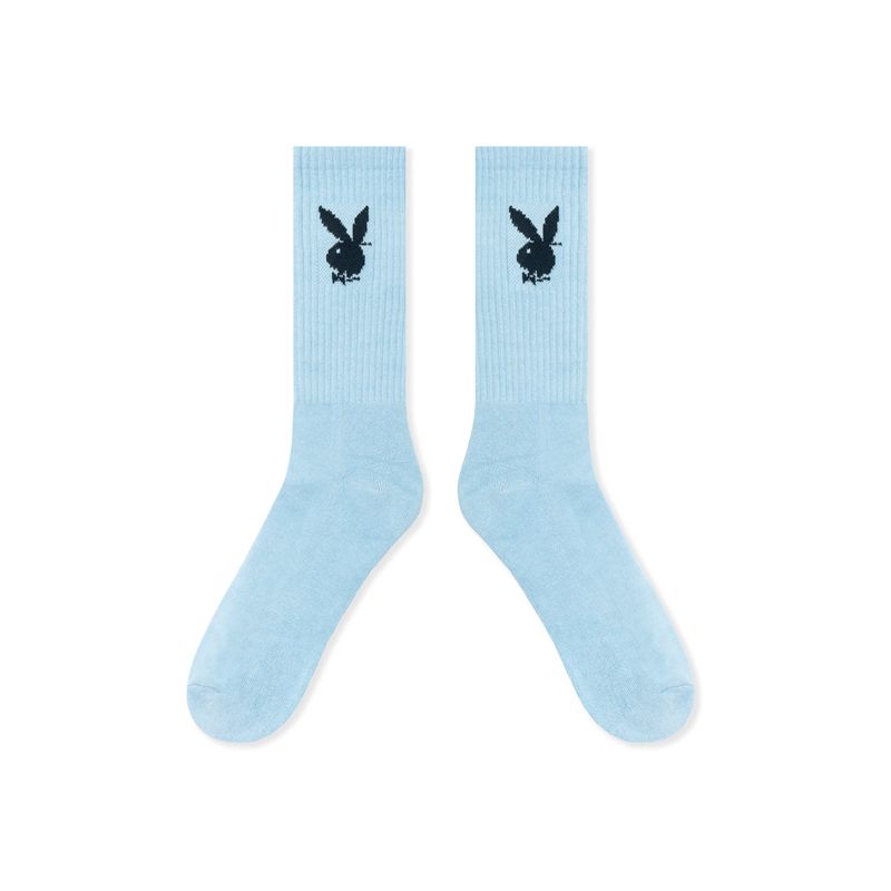 Calcetines Playboy Crew Hombre Blancos | 3657-QYXZU