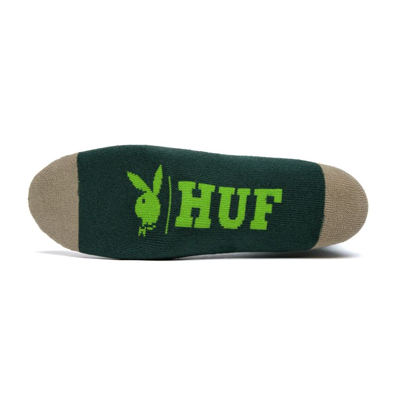 Calcetines Playboy X Huf Rabbit Head Crew Hombre Negros | 7208-PNYAJ