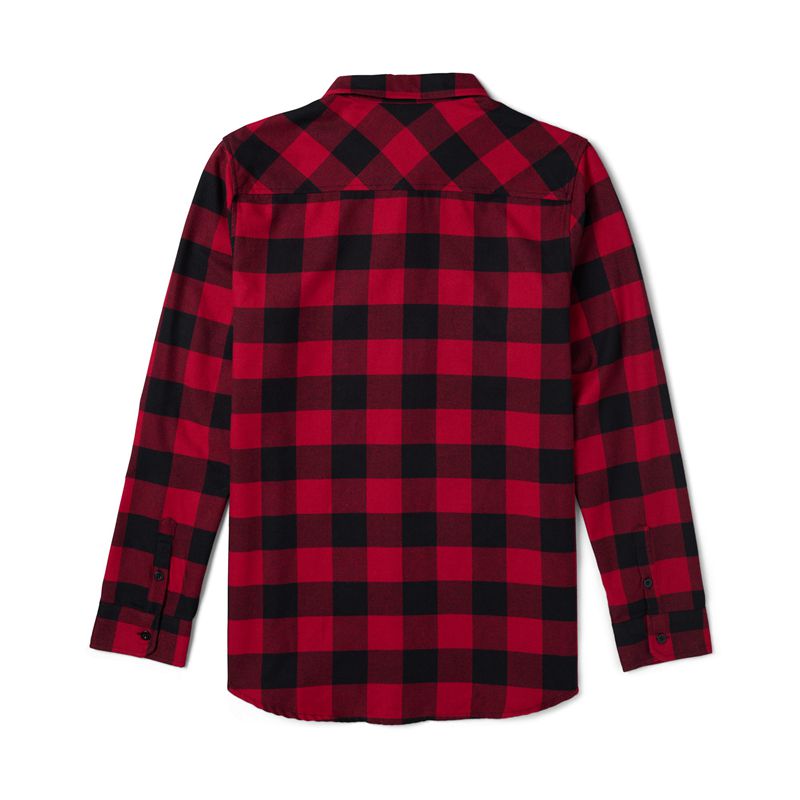 Camisas Playboy Camp Flannel Hombre Rojos Negros | 4083-SCVJR