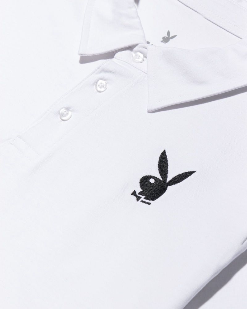 Camisas Playboy Classic Rabbit Head Polo Hombre Negros | 3789-FHDEP