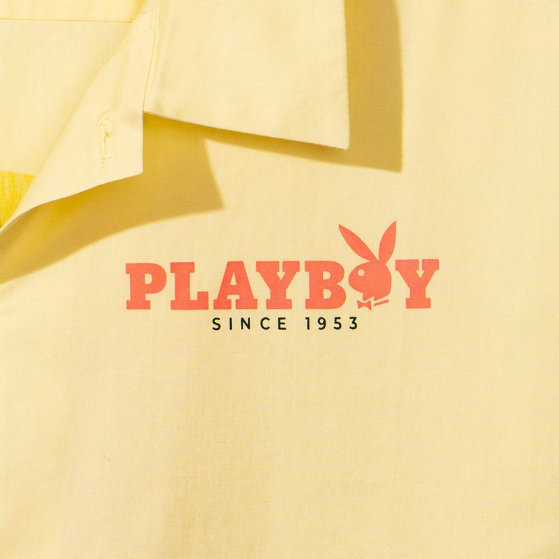 Camisas Playboy Crest Button Down Hombre Amarillos | 7023-ZDHVB