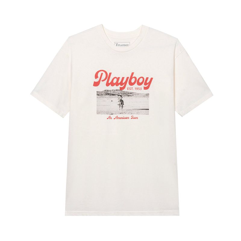 Camisas Playboy Desperado American Icon Hombre Blancos | 1345-WEUVI