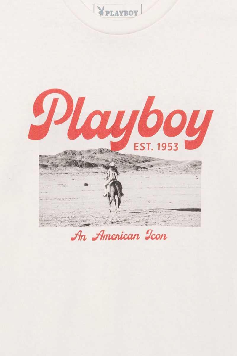 Camisas Playboy Desperado American Icon Hombre Blancos | 1345-WEUVI